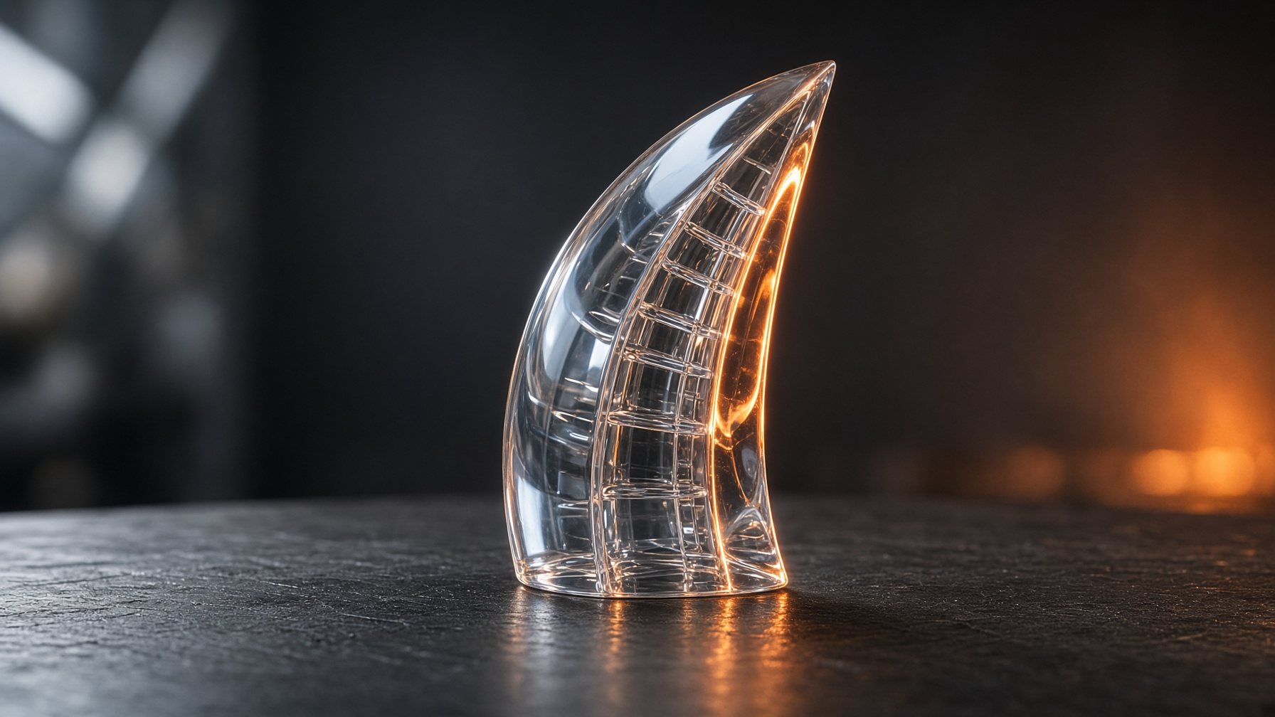 Clear SLA stereolithography turbine blade for aerospace