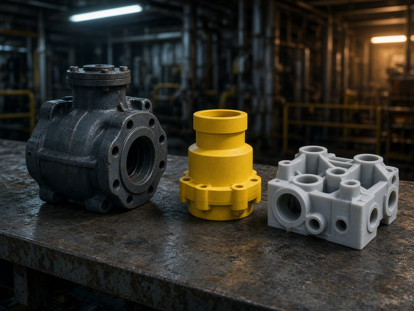 Polymer valve housing and manifold for oil and gas